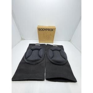 Bodyprox Knee Pads Large Black EVA Foam Compression Support Pair Volleyball